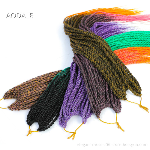 Micro Box Braids Crochet Hair Extensions Ombre High Temperature Fiber Synthetic Braiding Hair Bulk Crochet Braids